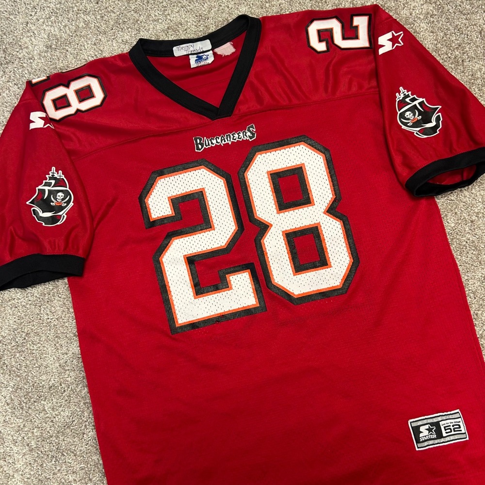 Vintage‎ Warrick Dunn Jersey Tampa Bay Buccaneers Men 52/XL #28 Starter Red